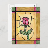 Carte postale de la fenêtre rose (Devant / Derrière)