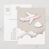 Carte postale de la fête d'anniversaire de l'avion (Devant / Derrière)