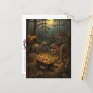 Carte postale de la fête de Dinosaur