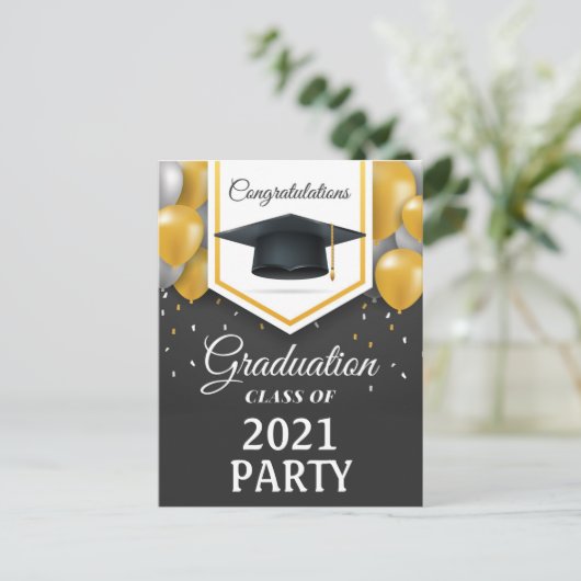 Carte postale de la fête de graduation (Debout devant)