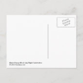 Carte postale de la fête de la nuit de Moe's Happy (Dos)