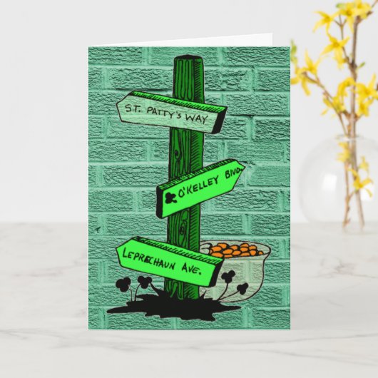 Carte postale de la fête de la Saint-Patrick (Fleur jaune)