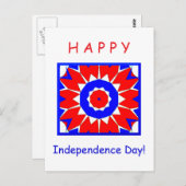 Carte postale de la Fête de l'Indépendance (Devant / Derrière)