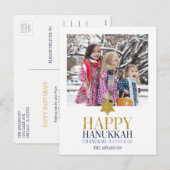 Carte postale de la fête de Noël Hanoukka Chanukah (Devant / Derrière)
