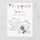 Carte postale de la fête des éléphants modernes (Devant)