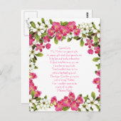 Carte postale de la fête des mères (Devant / Derrière)