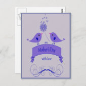 Carte postale de la fête des mères avec amour et o (Devant / Derrière)