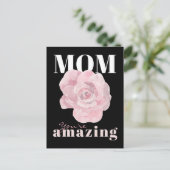 Carte postale de la fête des mères florales noire (Debout devant)