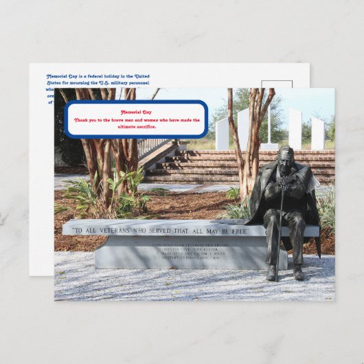 Carte postale de la fête des morts (Devant / Derrière)