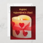 Carte postale de la fête des Valentines du coeur d (Devant / Derrière)