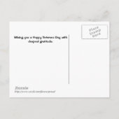 Carte postale de la fête des vétérans Merci ... (Dos)