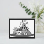 Carte postale de la fête du Carnaval noir et blanc (Debout devant)