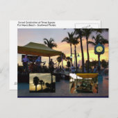 Carte postale de la fête du coucher du soleil - Fo (Devant / Derrière)