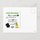 Carte postale de la fête du Saint-Patrick (Dos)