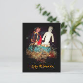 Carte postale de la fête monstrueuse d'Halloween (Debout devant)