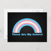 Carte postale de la fierté arc-en-ciel transgenre (Devant / Derrière)