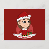 Carte postale de la fille de Noël (Devant)