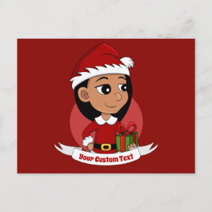 Carte postale de la fille de Noël