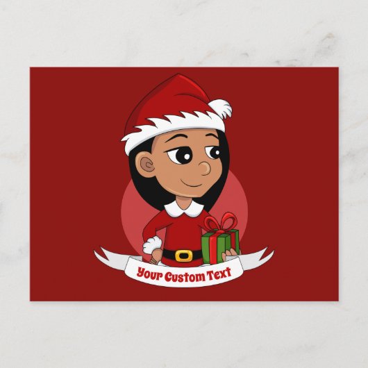 Carte postale de la fille de Noël (Devant)