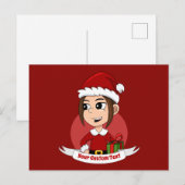 Carte postale de la fille de Noël (Devant / Derrière)