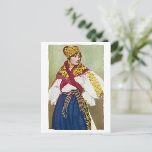 Carte postale de la fille tchèque (Debout devant)