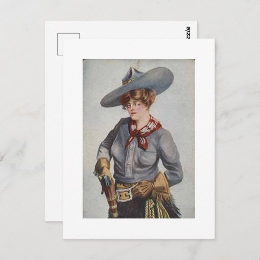 Carte postale de la fille vers 1909 (Devant / Derrière)