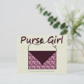 Carte postale de la fille Zebra Purse (Debout devant)