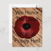 Carte postale de la Fleur de coquelicot de jour du (Devant / Derrière)