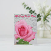 Carte postale de la fleur de rose Wedding Bells -  (Debout devant)
