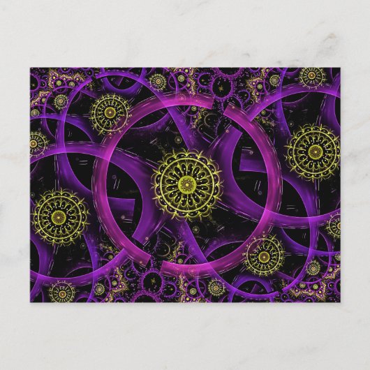 Carte postale de la fleur d'or de méditation (Devant)