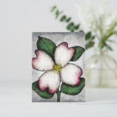 Carte postale de la floraison du cornouiller (Debout devant)