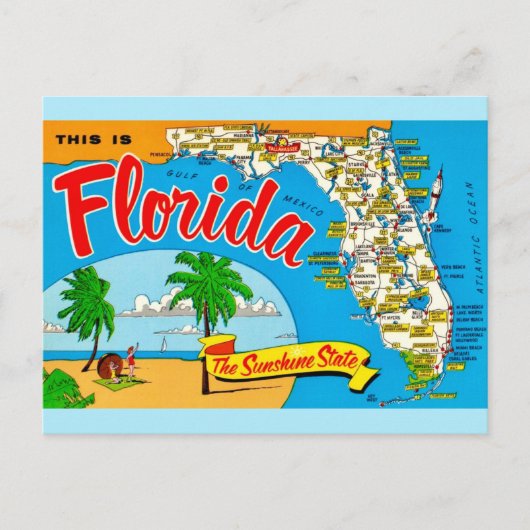 Carte postale de la Floride ensoleillée (Devant)