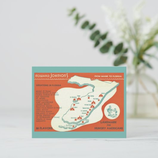 Carte postale de la Floride Howard Johnsons (Debout devant)