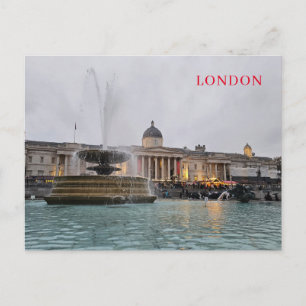 carte postale de la fontaine de la place Trafalgar