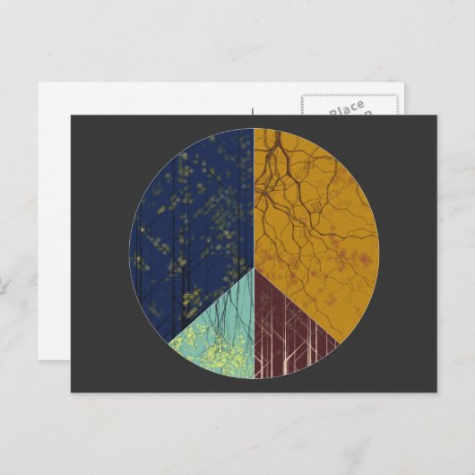 Carte postale de la forêt de paix (Devant / Derrière)