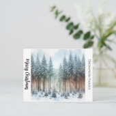 Carte postale de la forêt de pins de Noël personna (Debout devant)