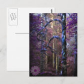 Carte postale de la forêt violette mystique (Devant / Derrière)