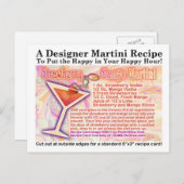 Carte postale de la fraise Mango Martini Recette (Devant / Derrière)