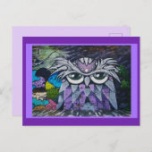 Carte postale de la fresque de hibou (Devant / Derrière)
