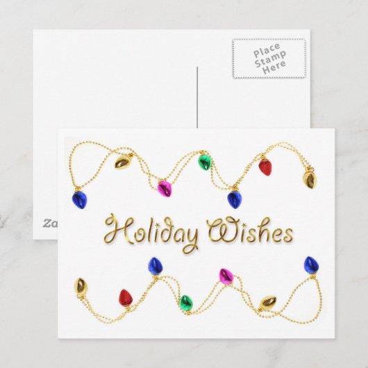 Carte postale de la frontière de vacances (Devant / Derrière)