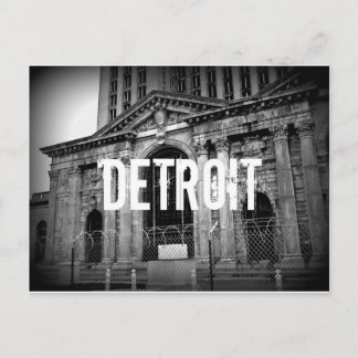 Carte postale de la gare centrale de Detroit Michi