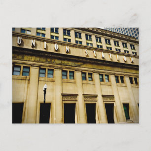 Carte postale de la gare de Chicago Union