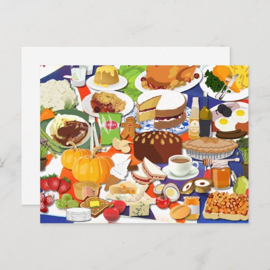 Carte postale de la grande cuisine britannique (Devant / Derrière)