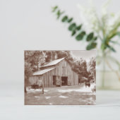 Carte postale de la grange à l'ancienne à Sepia (Debout devant)