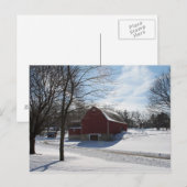 Carte postale de la grange d'hiver (Devant / Derrière)