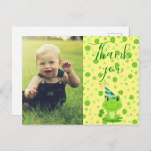 Carte postale de la grenouille chanceuse de remerc (Devant / Derrière)