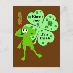 Carte postale de la grenouille de la Saint-Patrick