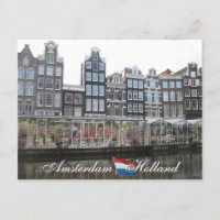 Carte postale de la Hollande du marché de fleur