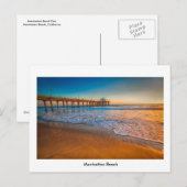 Carte postale de la jetée de Manhattan Beach (Devant / Derrière)
