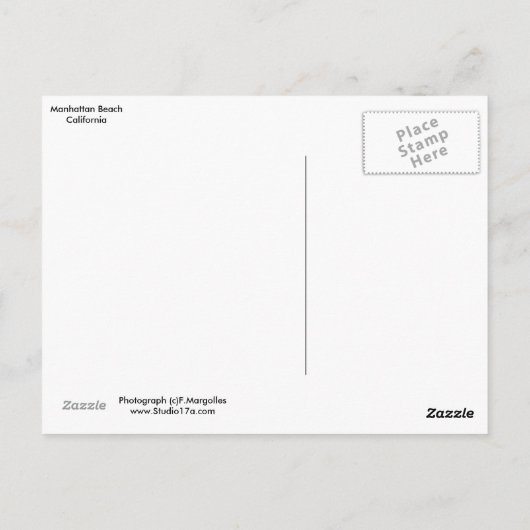 Carte postale de la jetée de Manhattan Beach (Dos)